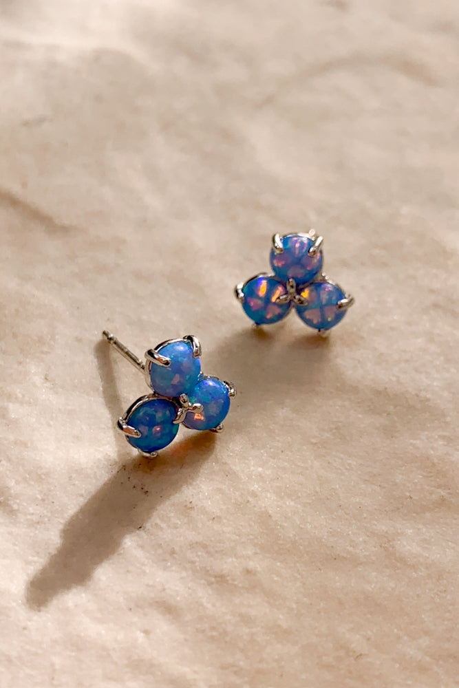Trio Opal Ear Studs