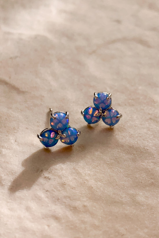 Trio Opal Ear Studs