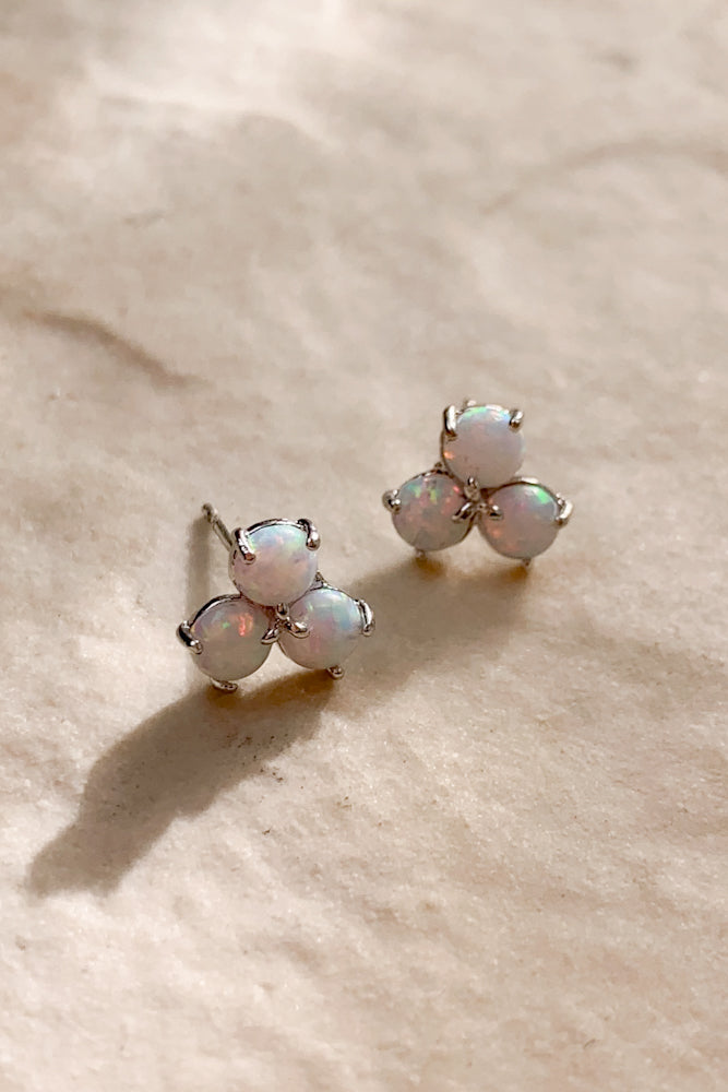 Trio Opal Ear Studs