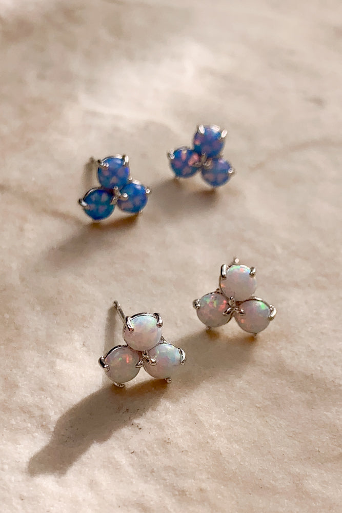 Trio Opal Ear Studs