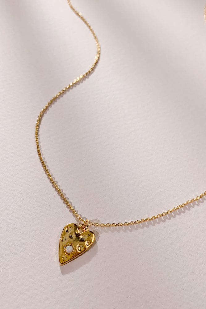 Amor Heart Opal Necklace