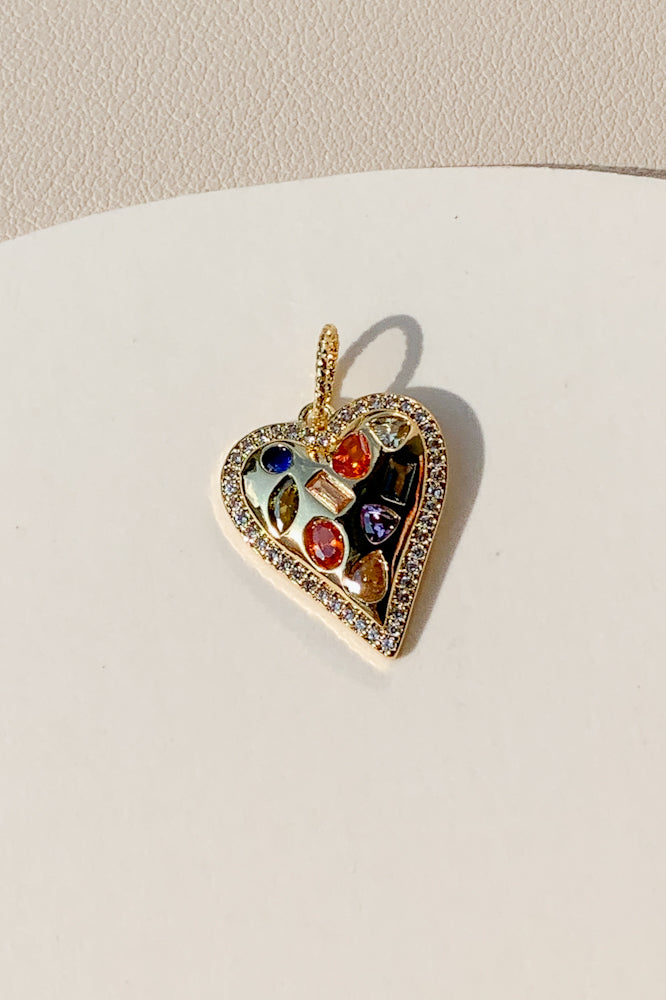 Load image into Gallery viewer, Bejewelled Heart Charm
