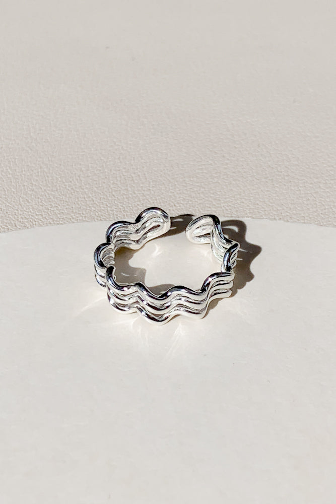 Trio Wavy Ring (925 Silver)