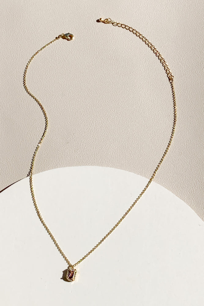 Birthstone Cubic Necklace