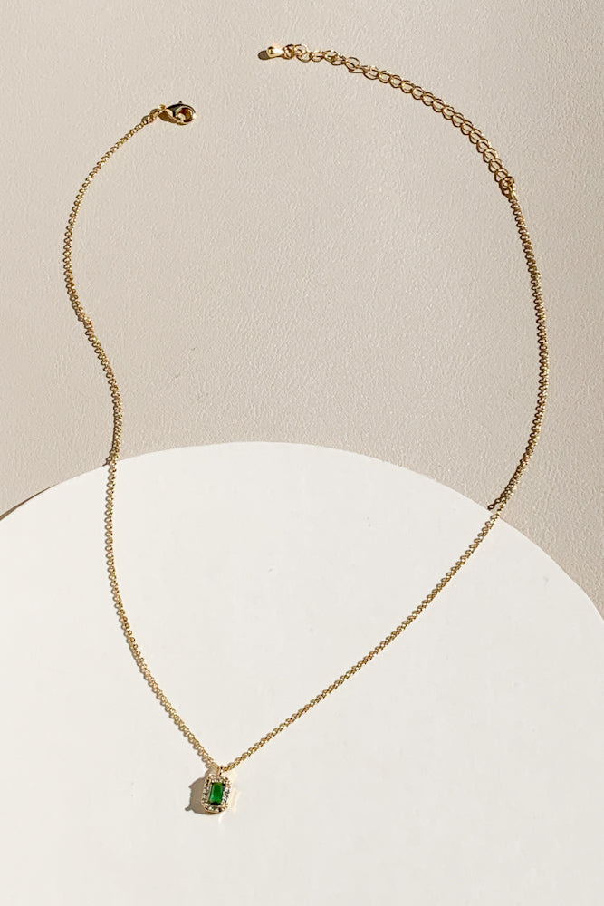 Birthstone Cubic Necklace