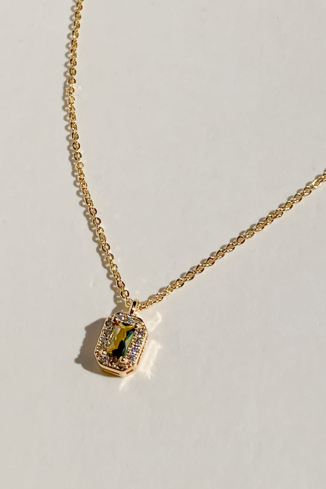 Birthstone Cubic Necklace