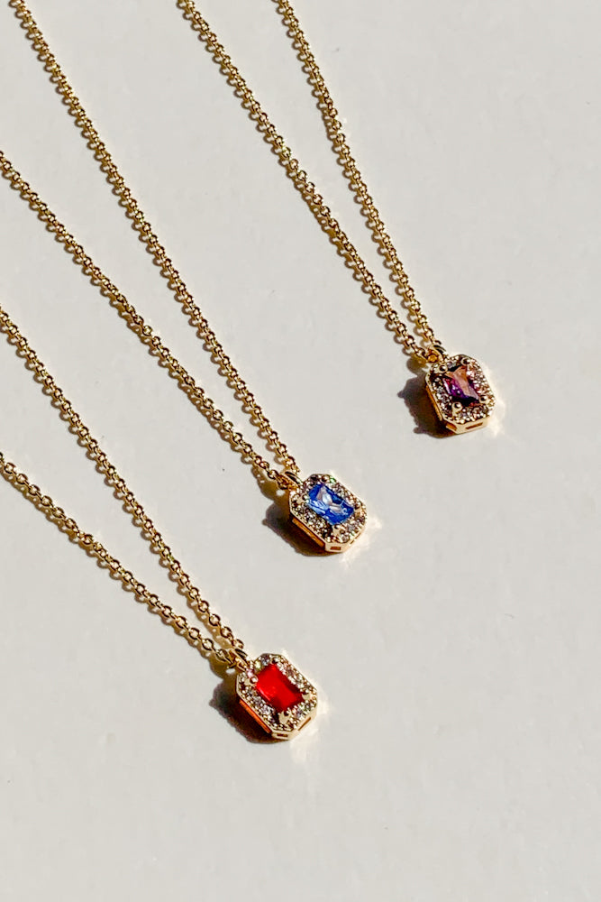 Birthstone Cubic Necklace