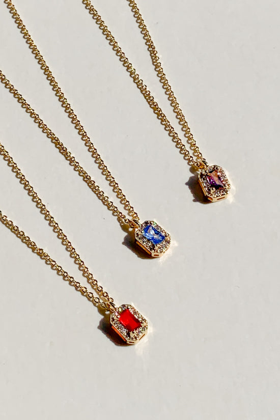 Birthstone Cubic Necklace