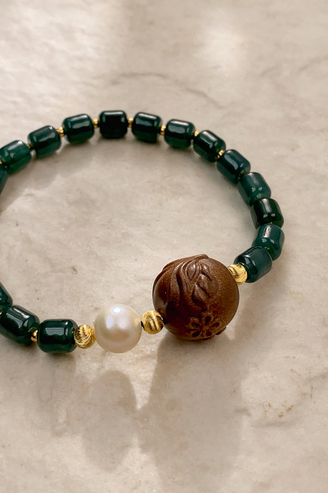 Tavra Jadeite Bracelet (925 Silver)