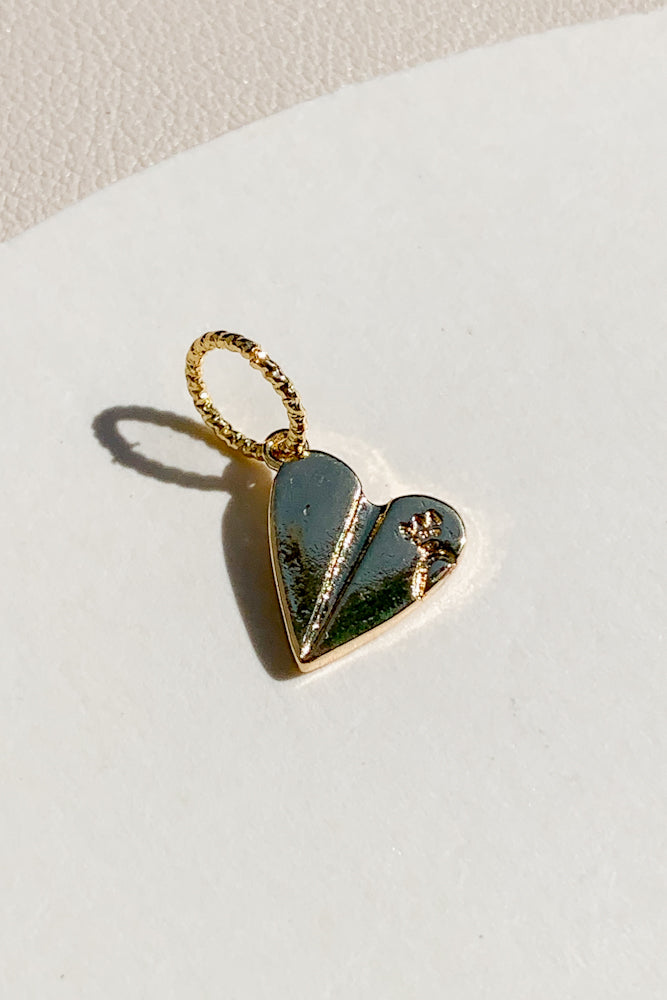 Load image into Gallery viewer, Paperplane Heart Charm
