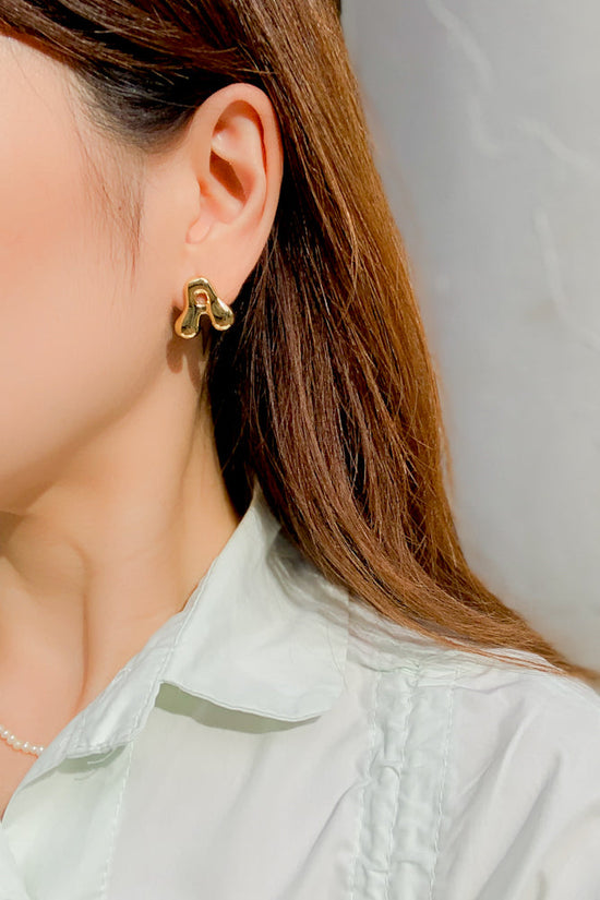 Bubble Initial Ear Studs