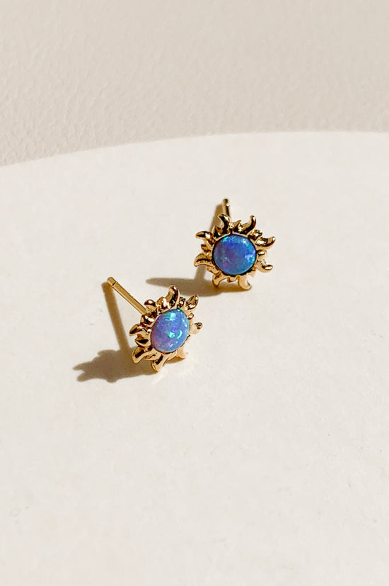 Sun Opal Ear Studs