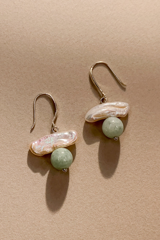 Yunelle Jadeite Earrings (925 Silver)