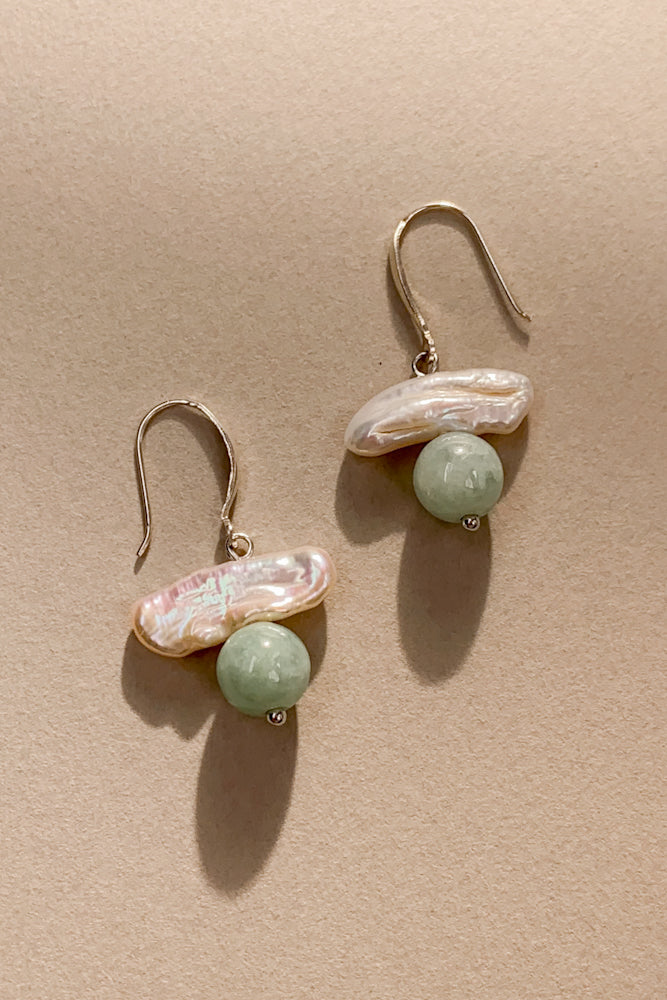 Yunelle Jadeite Earrings (925 Silver)