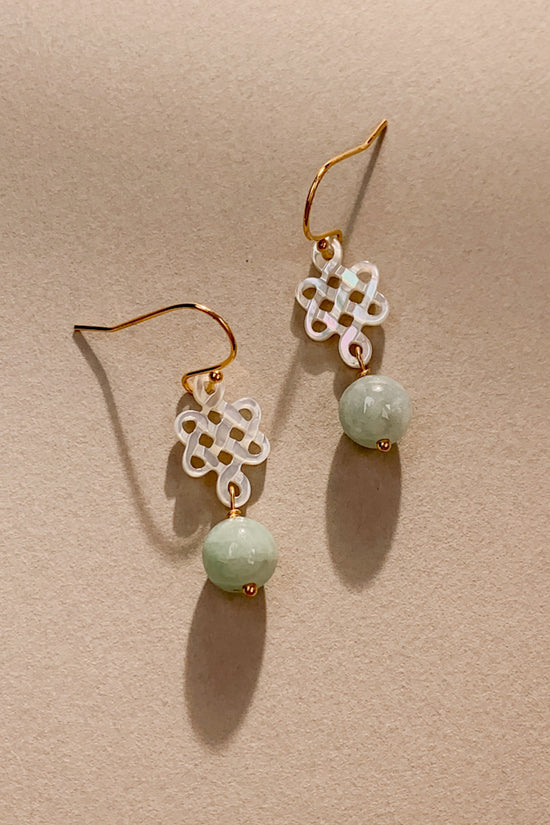 Elva Jadeite Earrings (925 Silver)