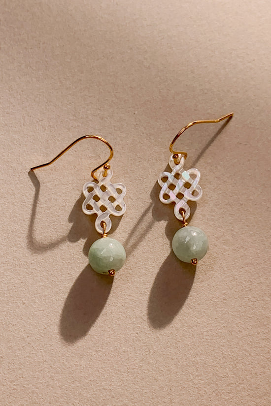 Elva Jadeite Earrings (925 Silver)