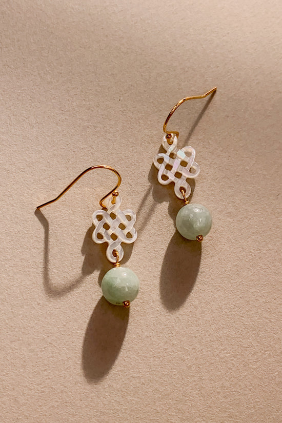 Elva Jadeite Earrings (925 Silver)