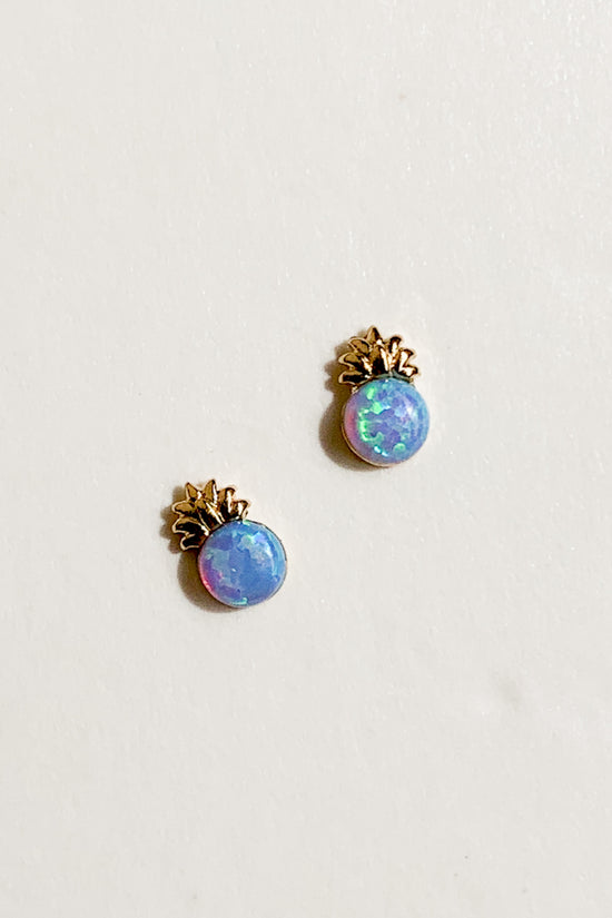 Pineapple Opal Ear Studs