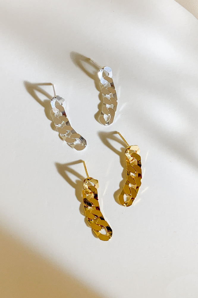 Tillie Linked Chain Earrings (925 Silver)