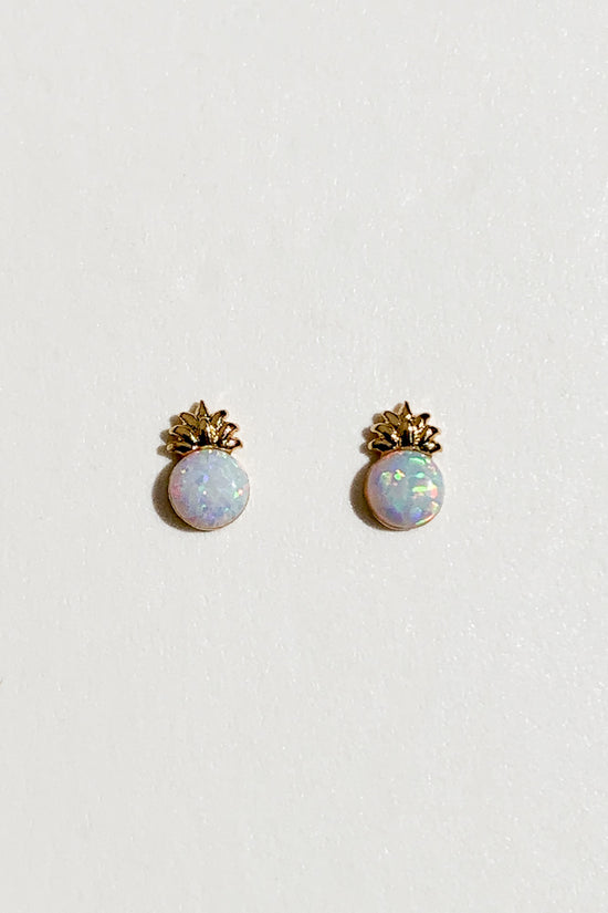 Pineapple Opal Ear Studs