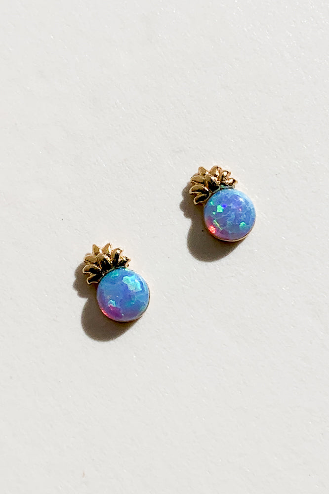 Pineapple Opal Ear Studs