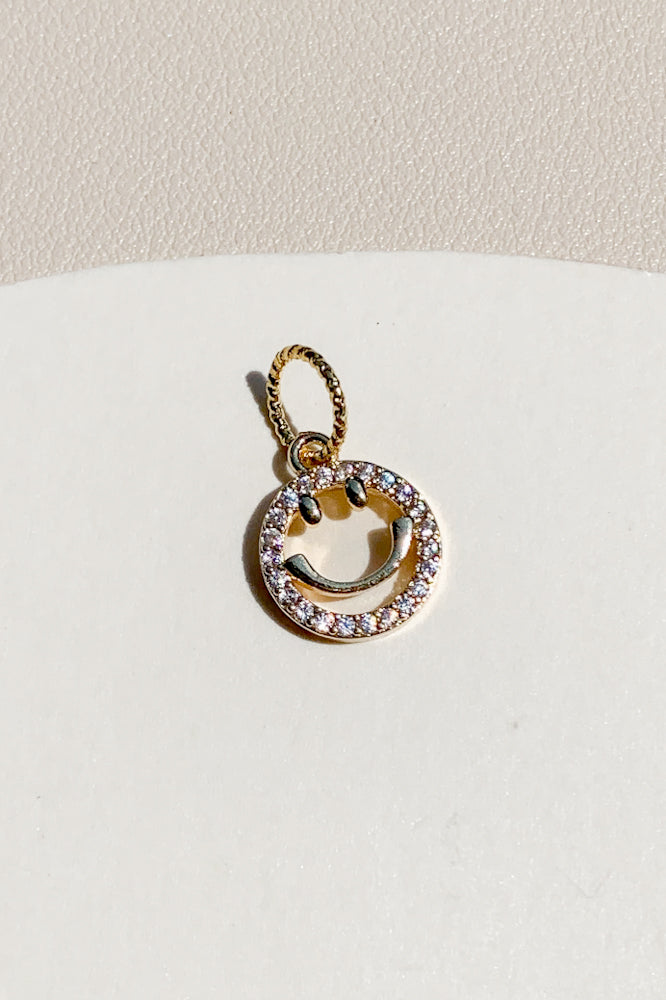 Cubic Open Smiley Charm