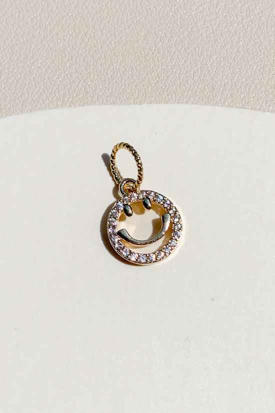 Cubic Open Smiley Charm