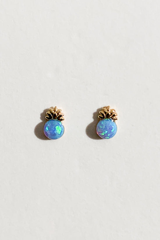 Pineapple Opal Ear Studs