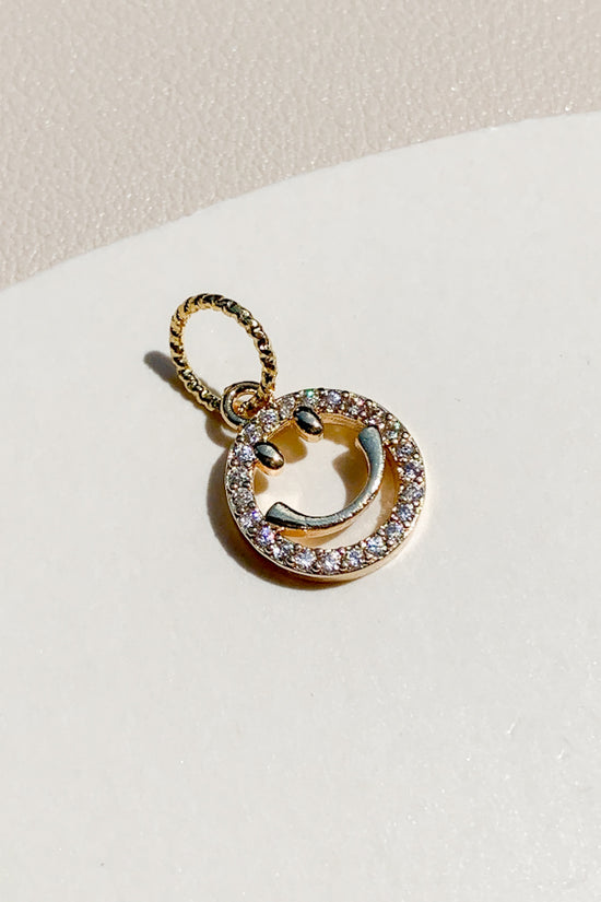 Cubic Open Smiley Charm