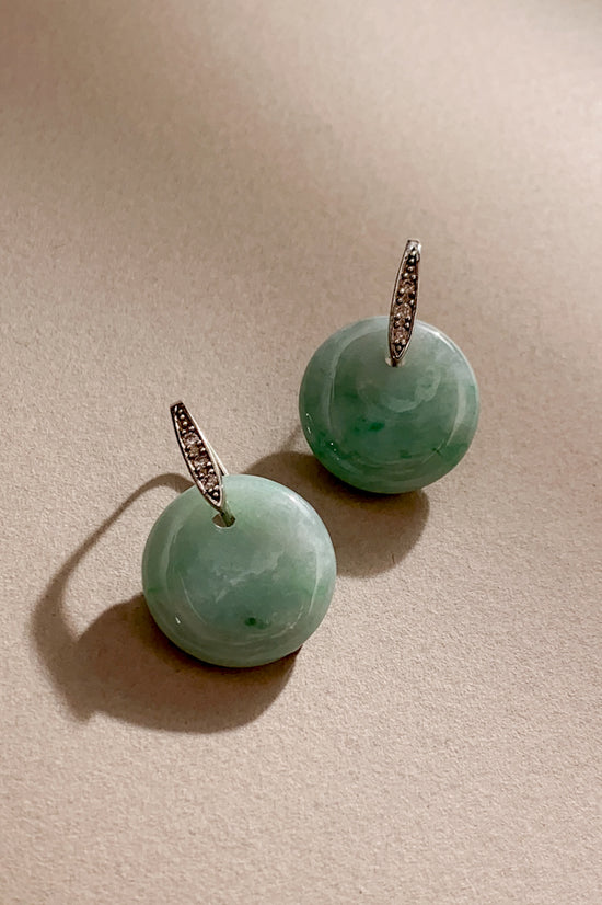 Danya Jadeite Earrings (925 Silver)