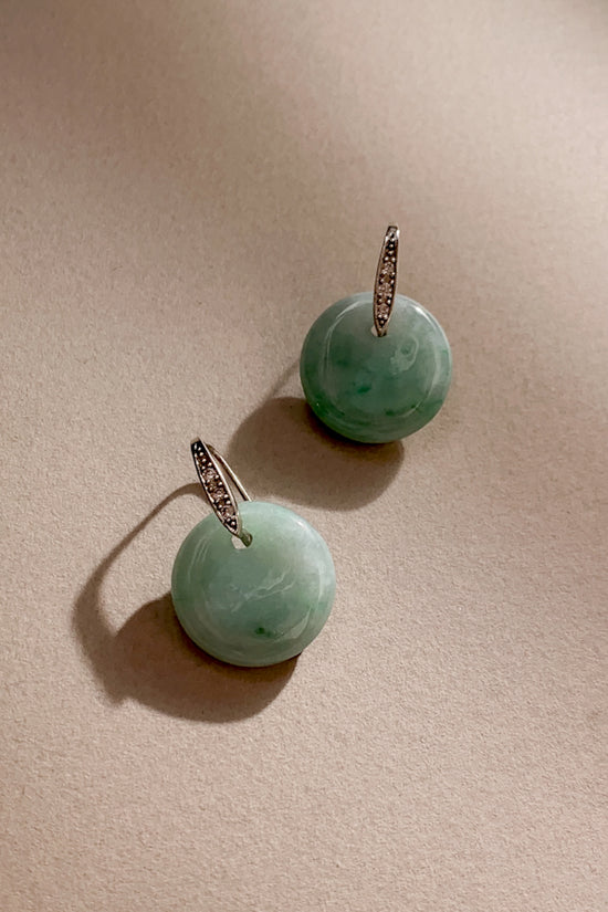 Danya Jadeite Earrings (925 Silver)