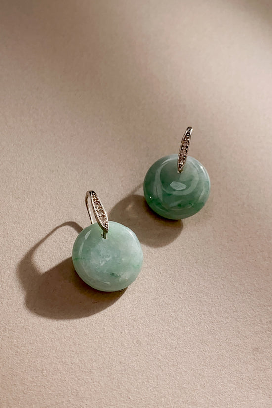 Danya Jadeite Earrings (925 Silver)