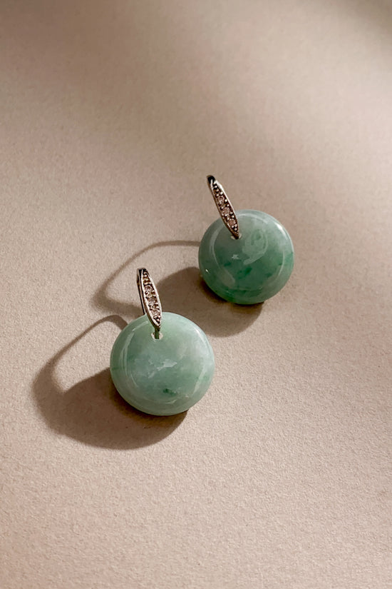 Danya Jadeite Earrings (925 Silver)