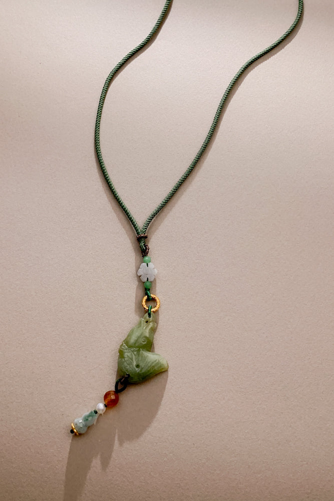 Taren Jadeite Necklace (925 Silver)