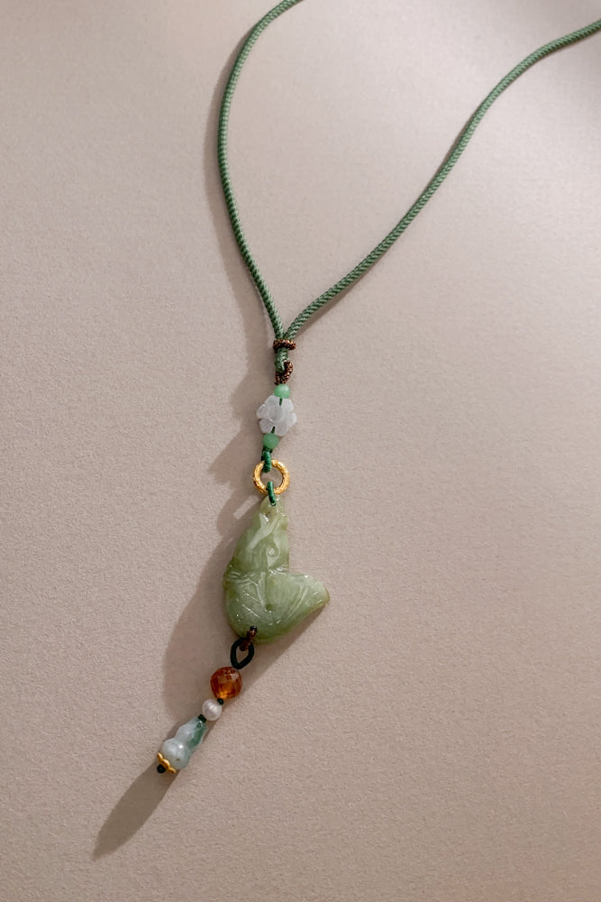Taren Jadeite Necklace (925 Silver)