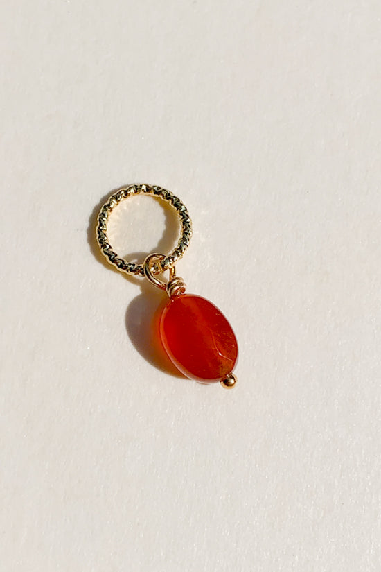 Oval Faceted Gemstone Charm