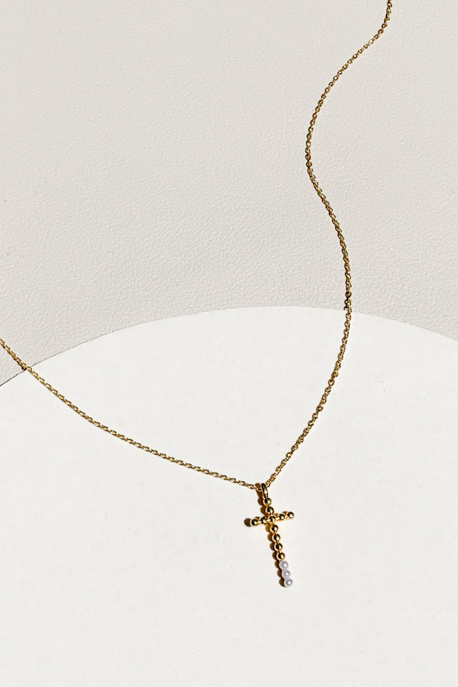 Pearl Cross Necklace