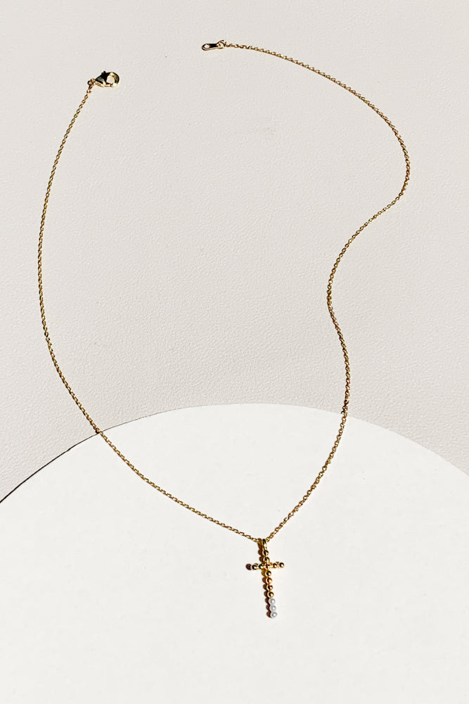 Pearl Cross Necklace