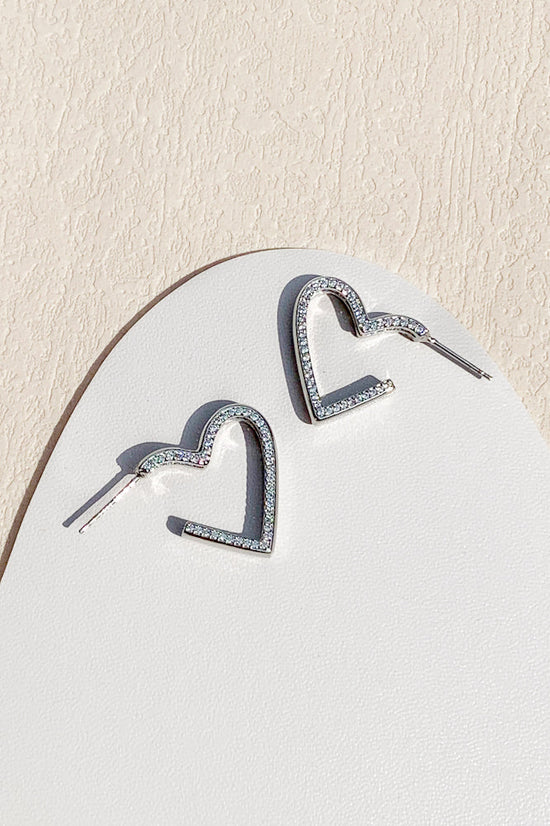 Emerie Cubic Heart Hoops