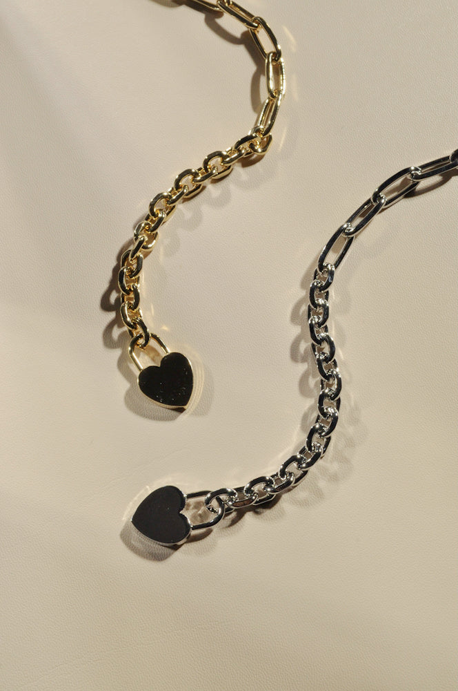 Mie Heart Lock Chain Bracelet