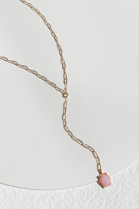 Gemstone Lariat Necklace