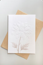 Embossed Sunflower Greeting Card