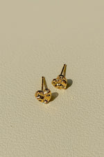 Hammered Heart Ear Studs (925 Silver)