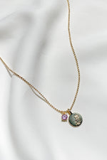 Gemstone Birth Flower Necklace