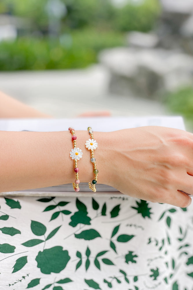 Daisy bracelet in sterling silver and enamel – Joyful - Silvia Gagliardini