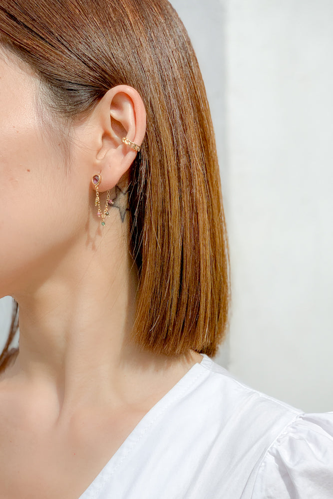 Mona Gemstone Chain Earrings