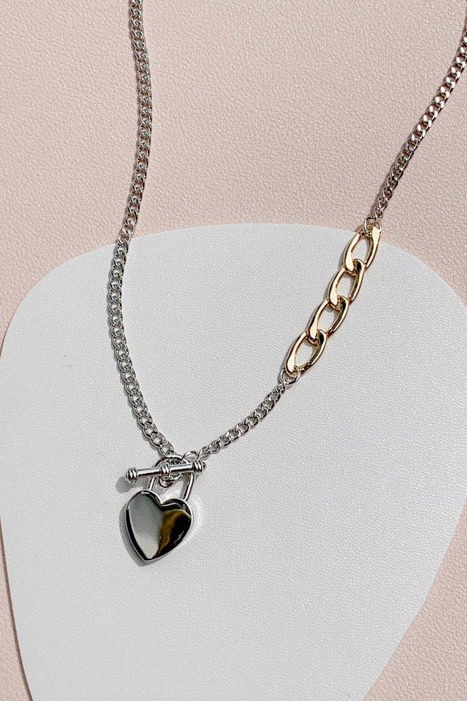 Mie Heart Lock Chain Necklace