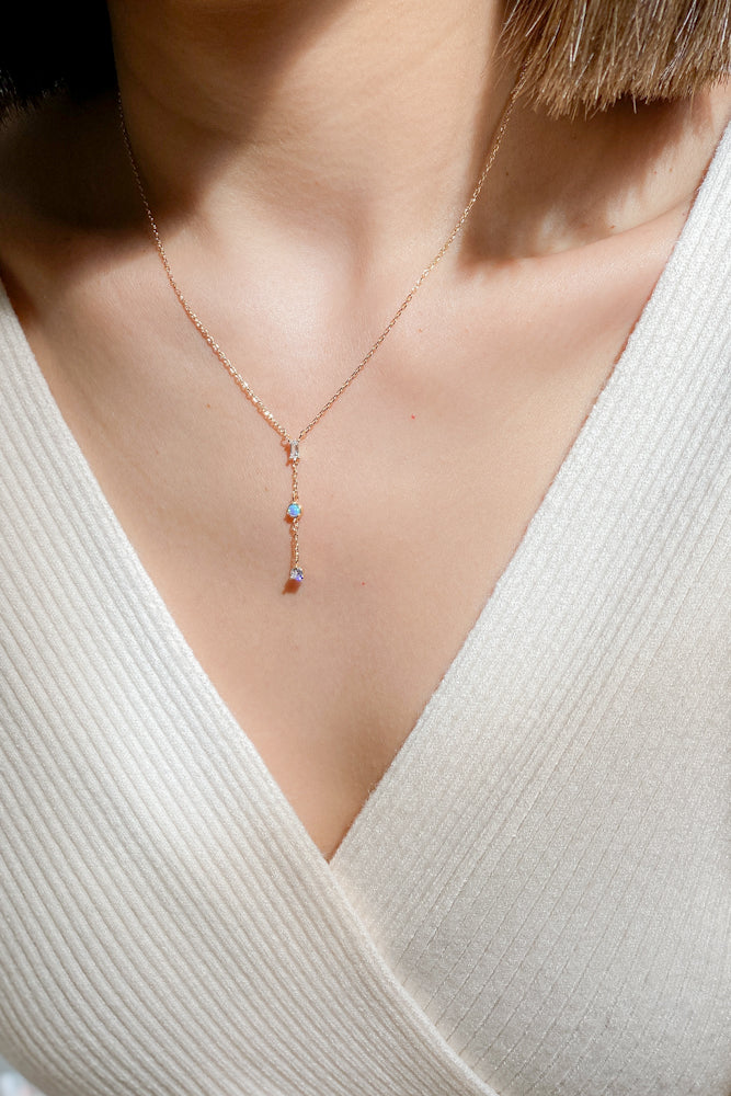Opal Lariat Necklace