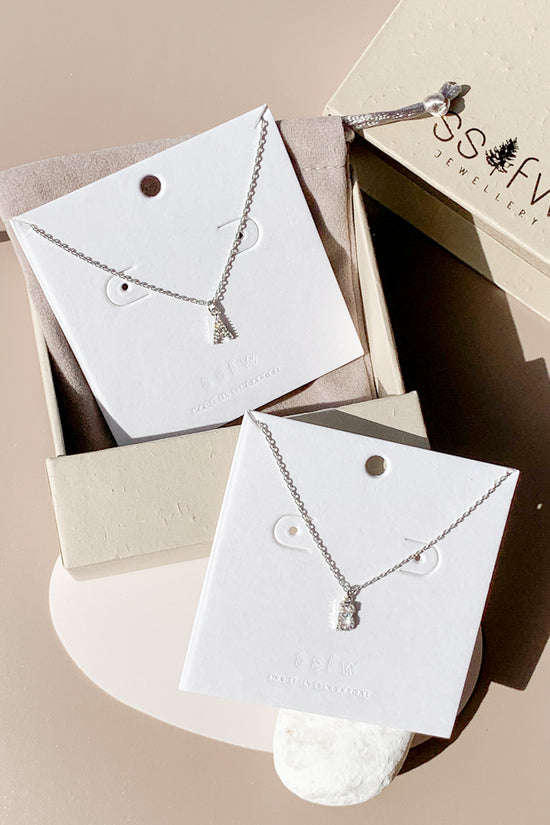 Load image into Gallery viewer, Cubic Initial Necklace
