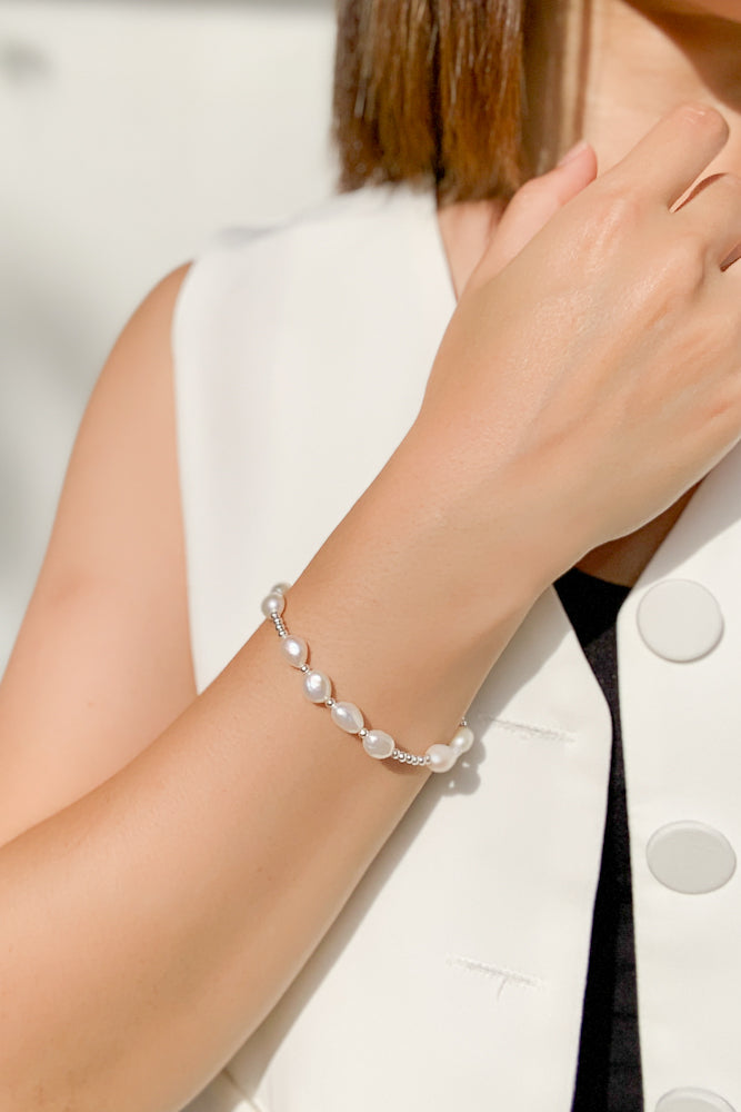Zaila Pearl Bracelet (925 Silver)